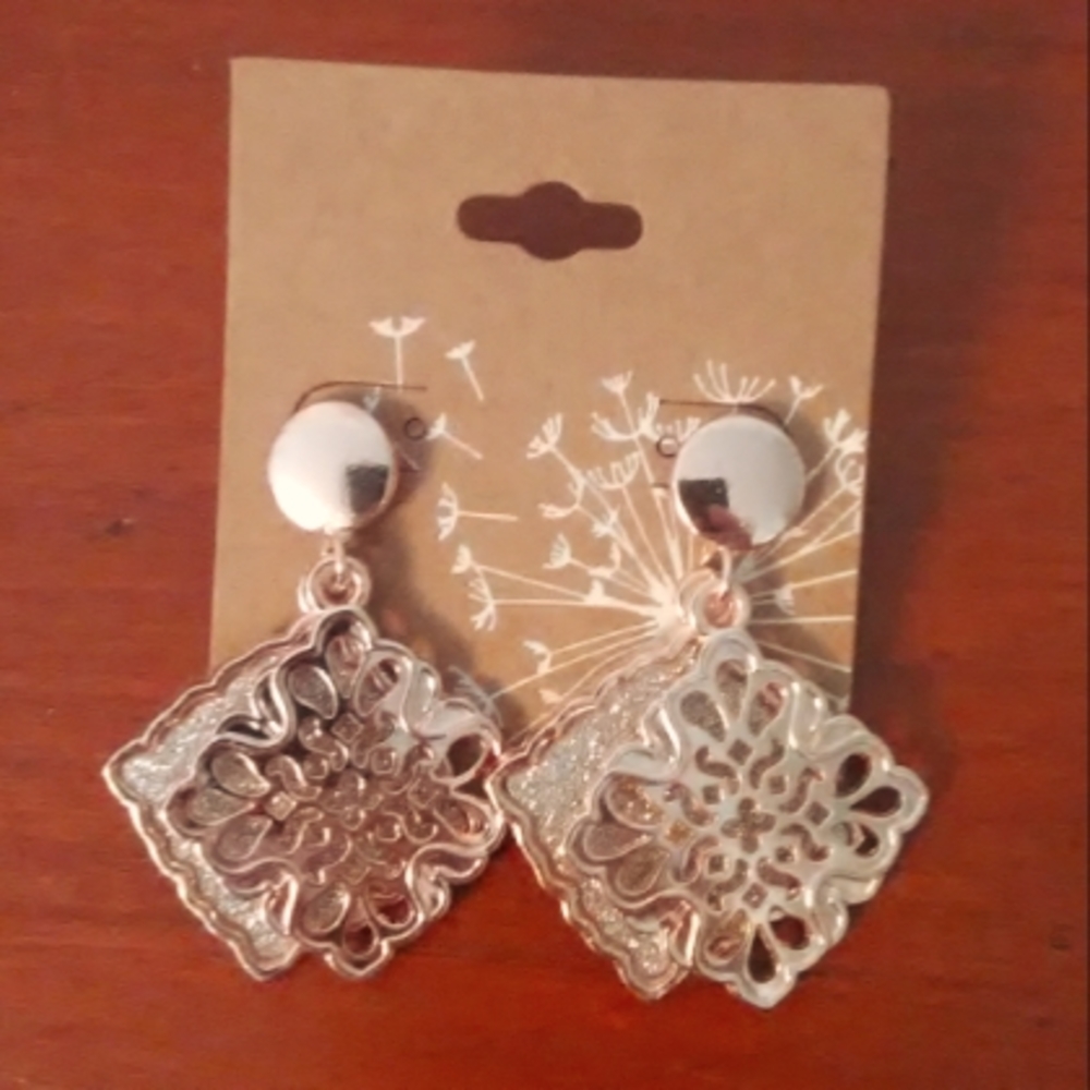 Gold tone earrings